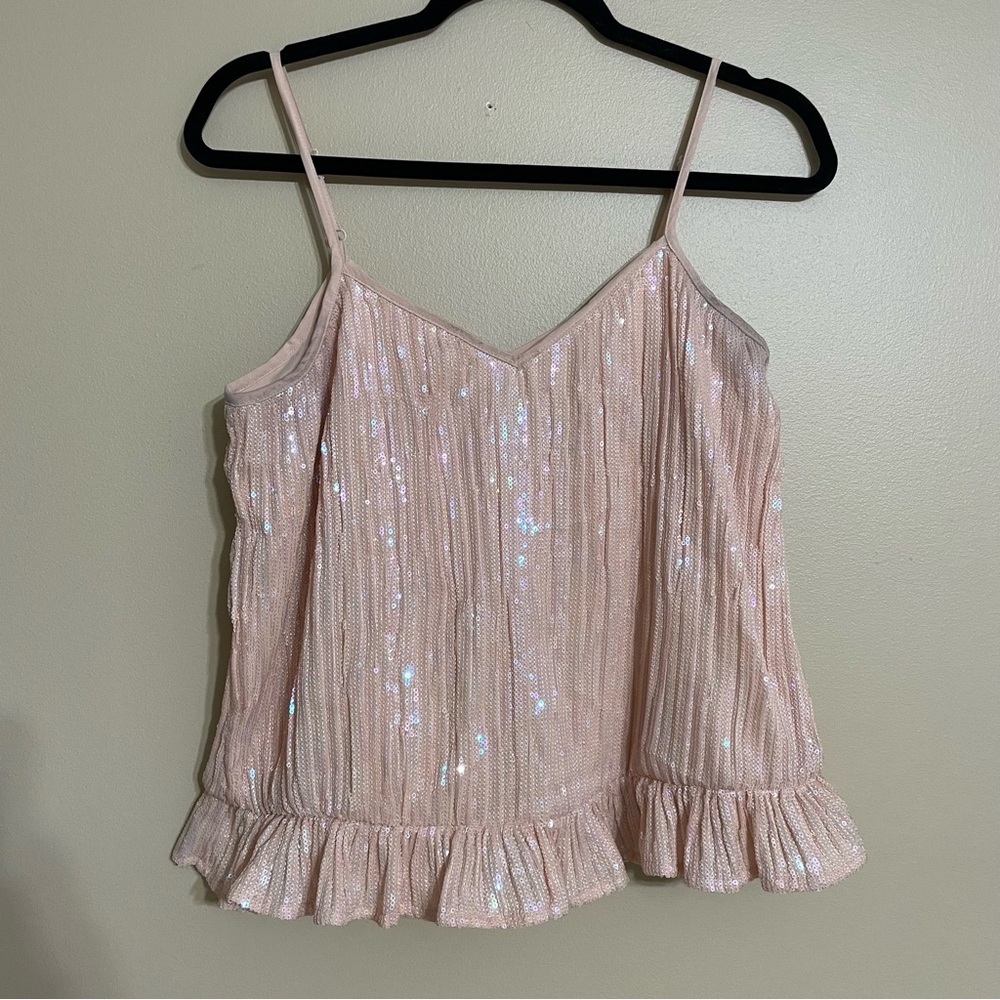 Anthropologie Amelie Sequin Tank Cami Top size 2